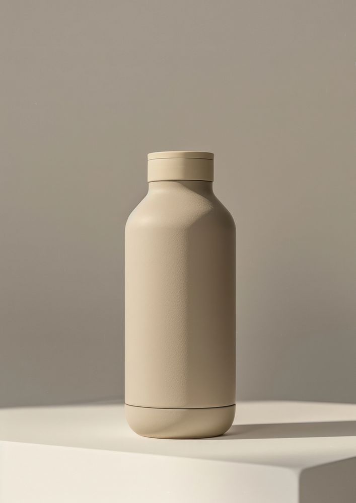 Water bottle porcelain cylinder pottery.