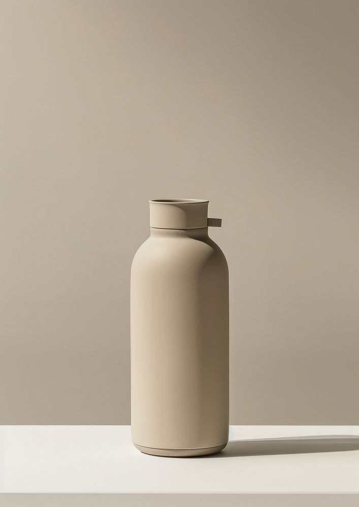 Water bottle porcelain cylinder beverage.