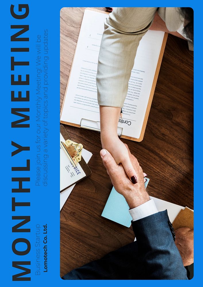 Monthly meeting poster template