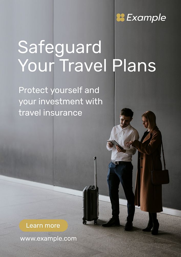 Travel safe   poster template