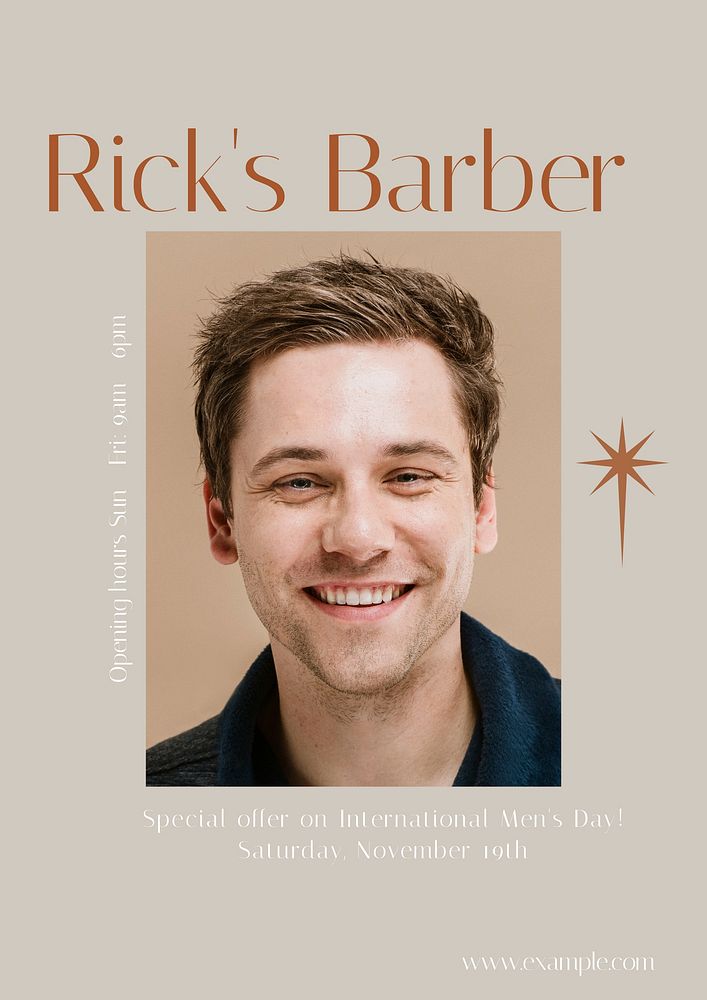 Barber shop poster template