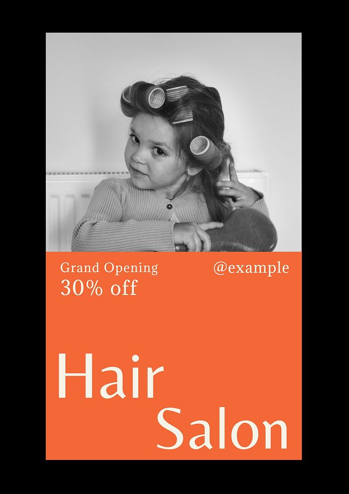 Hair salon sale poster template