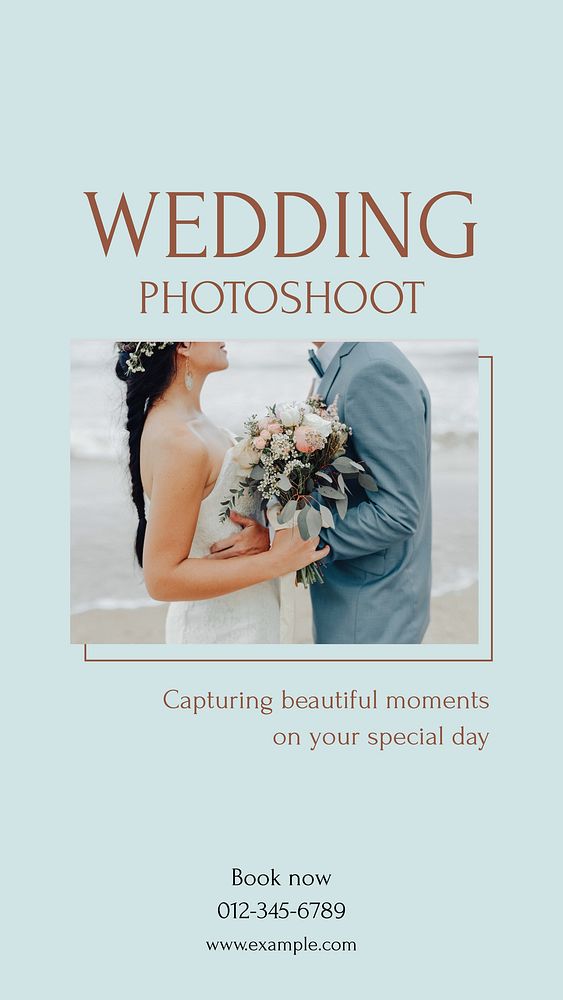 Wedding photos social story template Instagram design