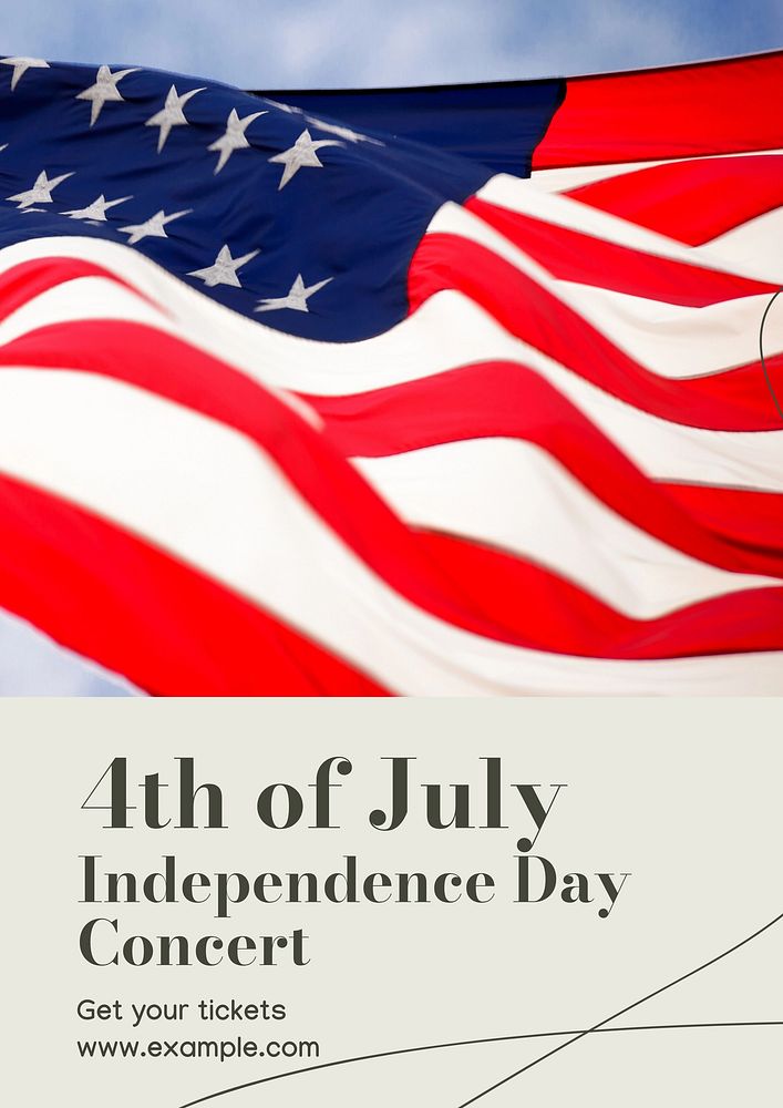 4th of July poster template and design