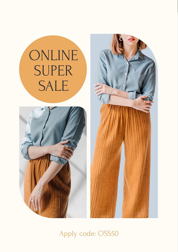 Online super sale poster template