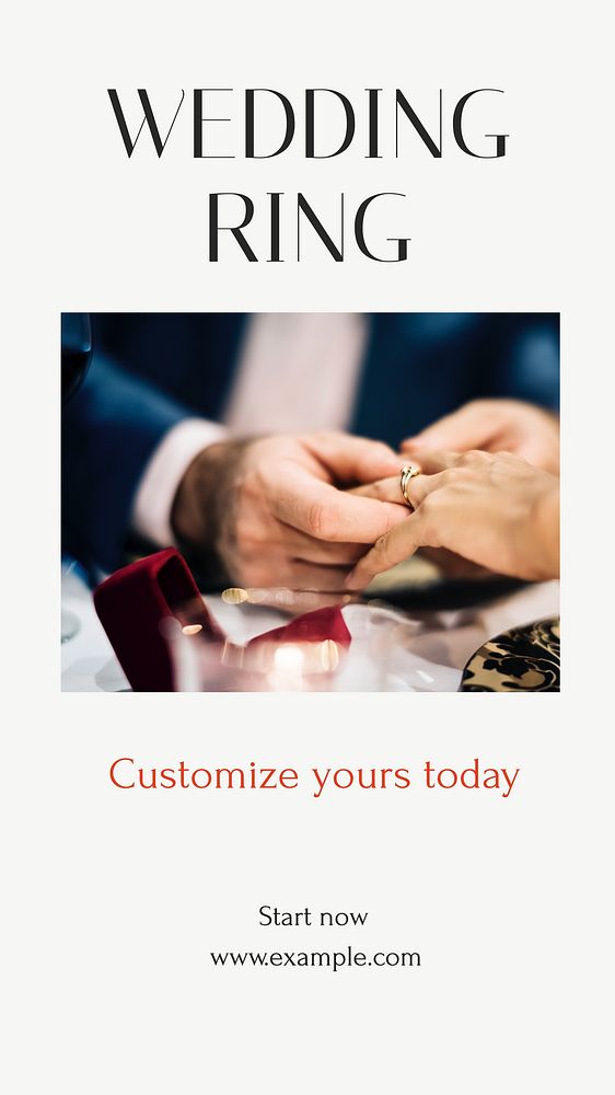Wedding ring Instagram story template