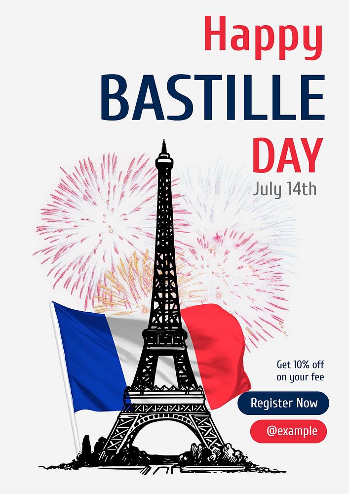 Bastille day poster template