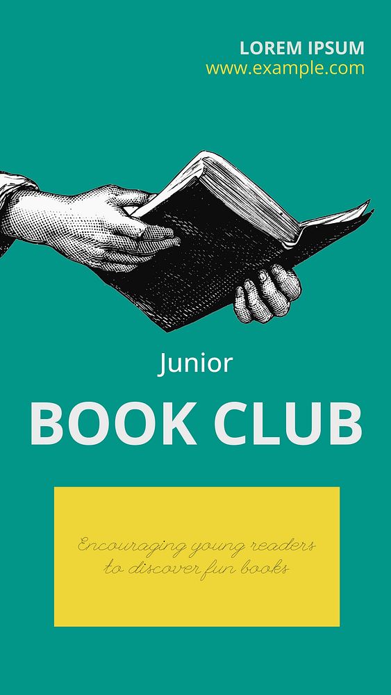 Junior book club  Instagram story template