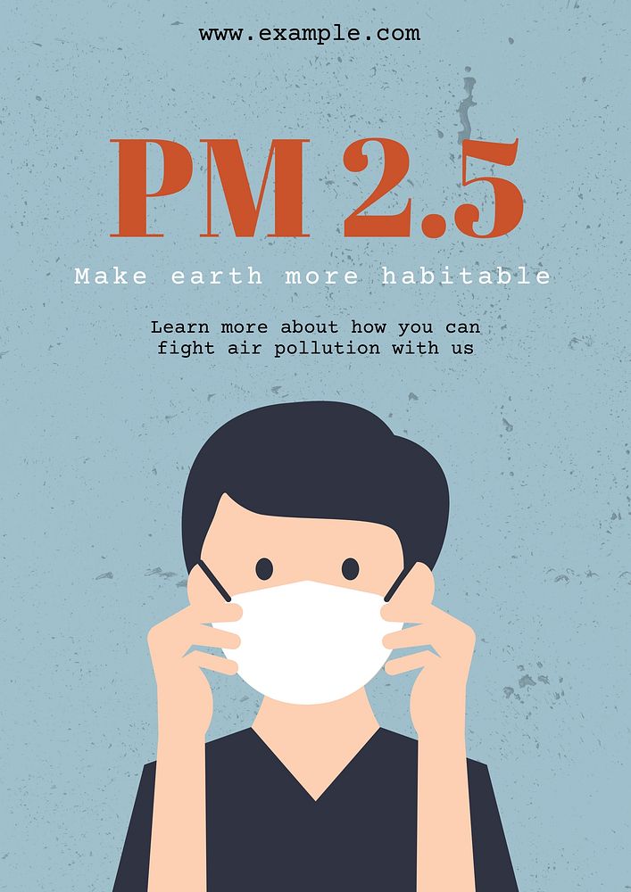 Air pollution campaign poster template