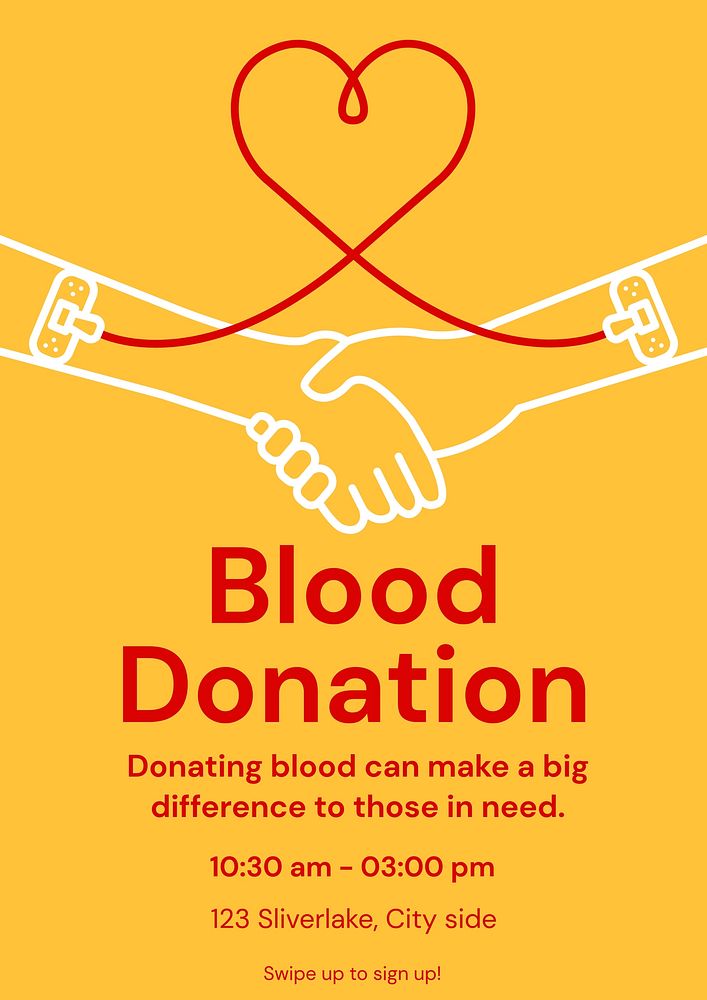 Blood donation poster template  