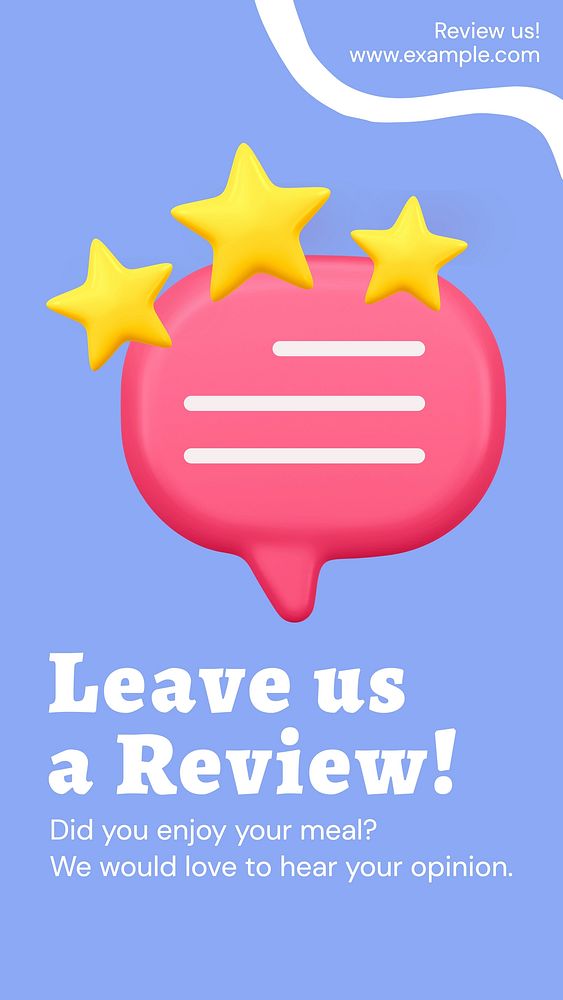 Please review restaurant Facebook story template  