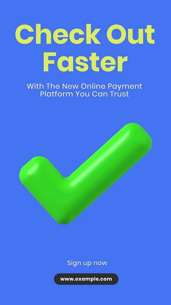 Online payment social story template Instagram design
