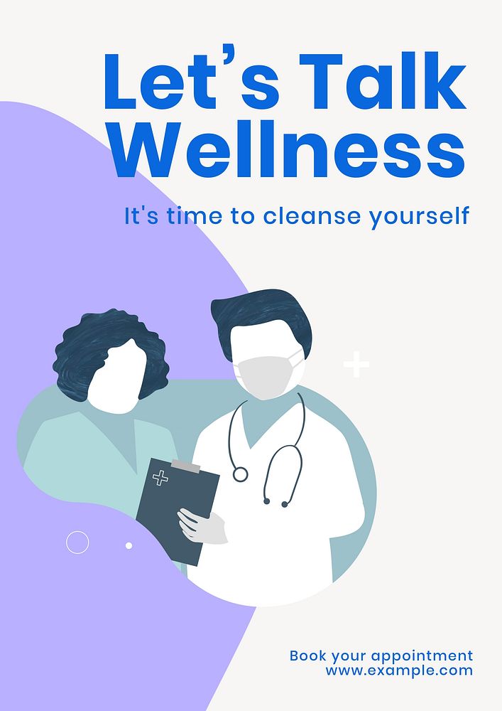 Wellness poster template  