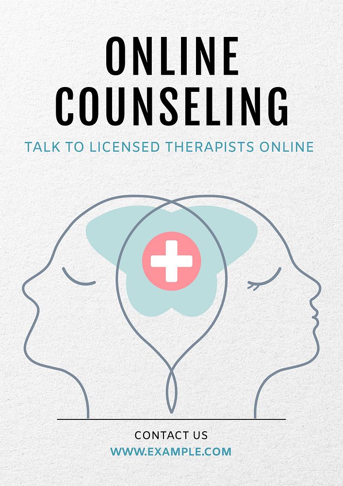 Online counseling poster template