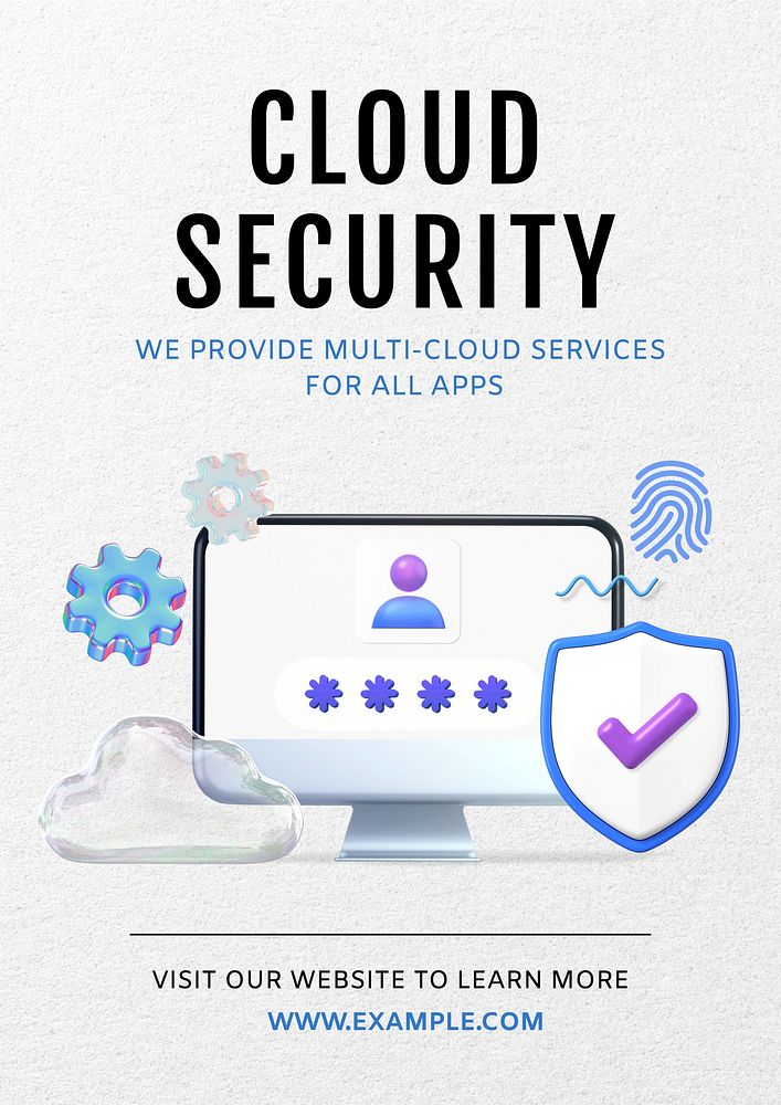 Cloud security poster template