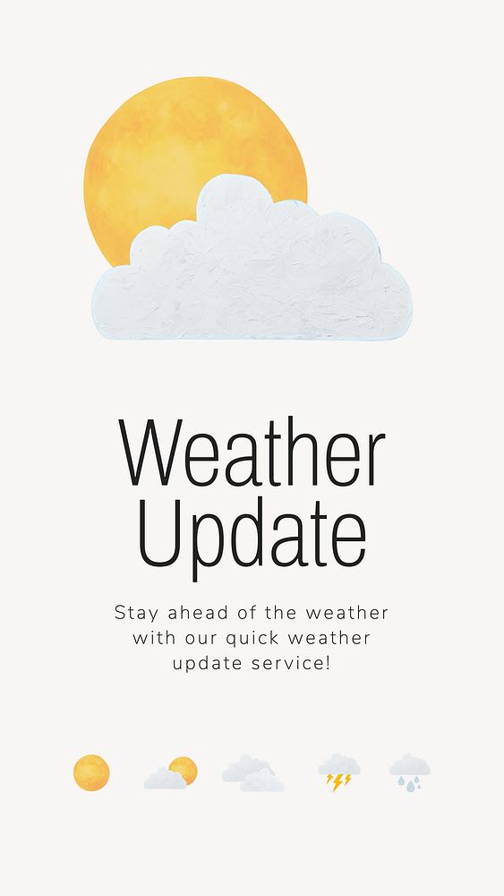 Weather update Instagram story template