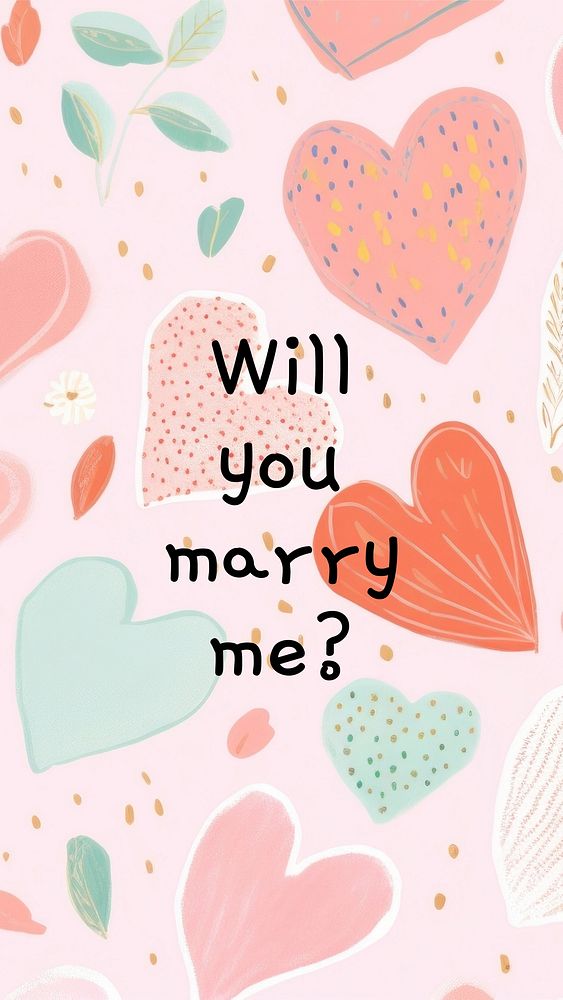 Marry me Facebook story template