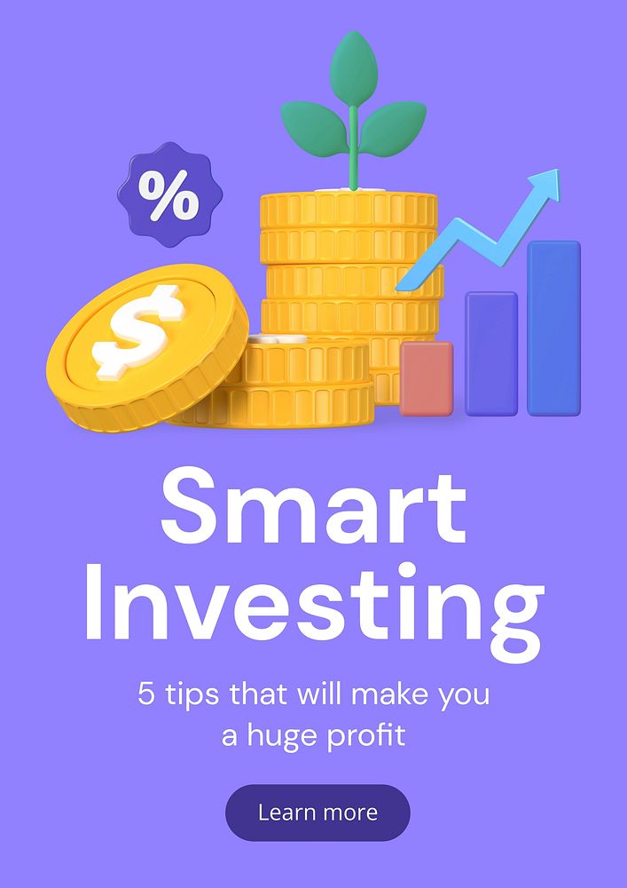 Smart investing  poster template