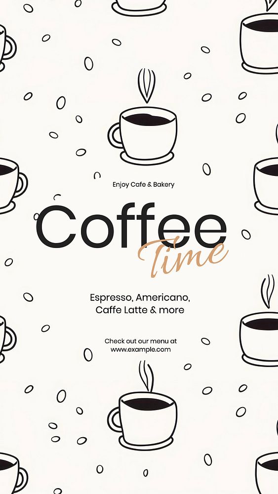 Coffee time Facebook story template