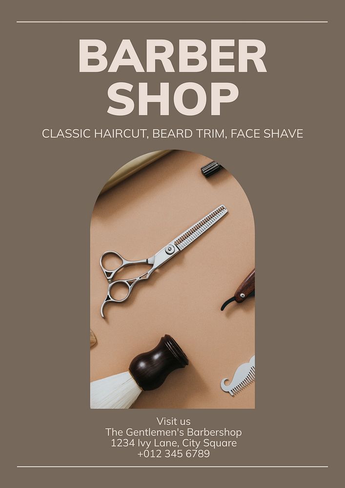 Barbershop  poster template