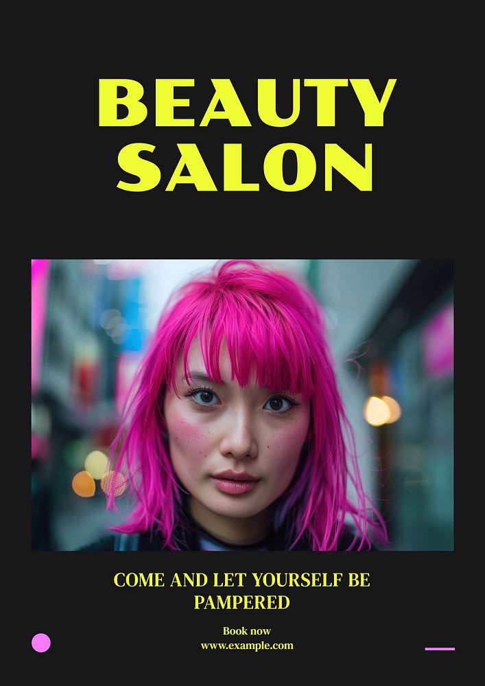 Beauty salon poster template