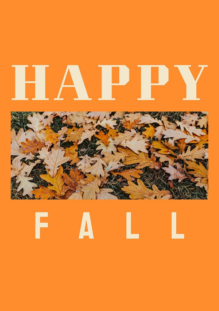 Happy fall poster template