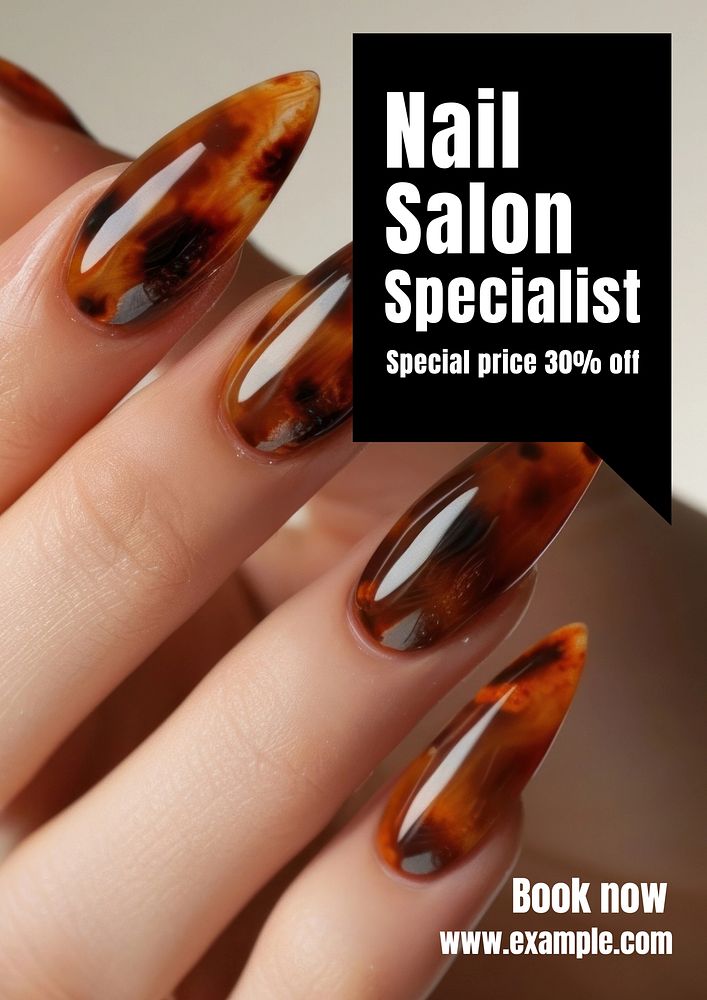Nail Salon specialist poster template