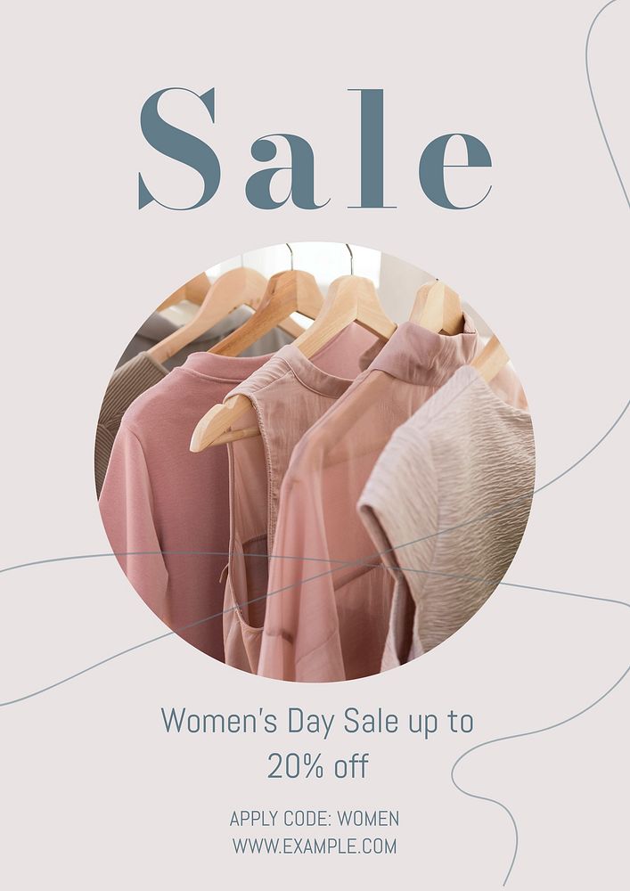 Women's day sale poster template & design