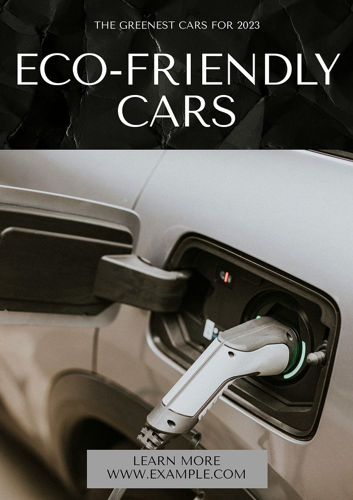 Eco-friendly cars  poster template and design
