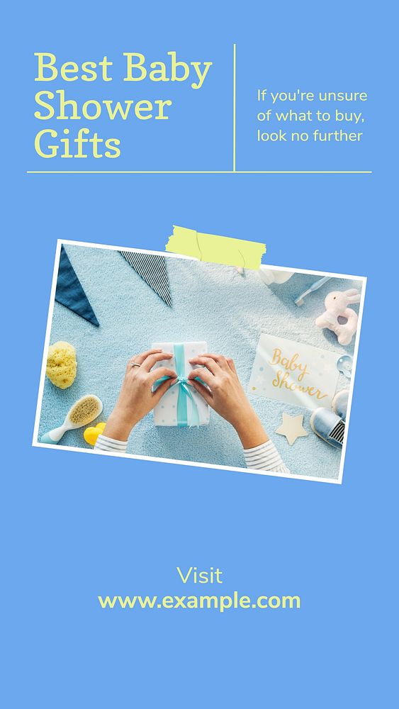 Baby shower  Instagram story template