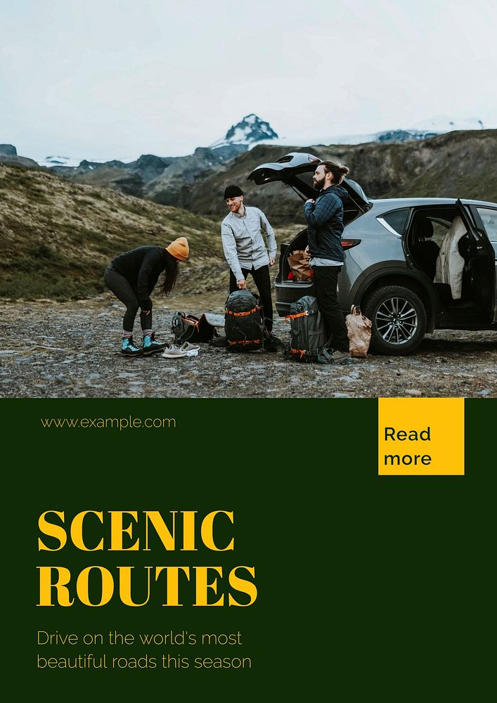 Scenic routes poster template