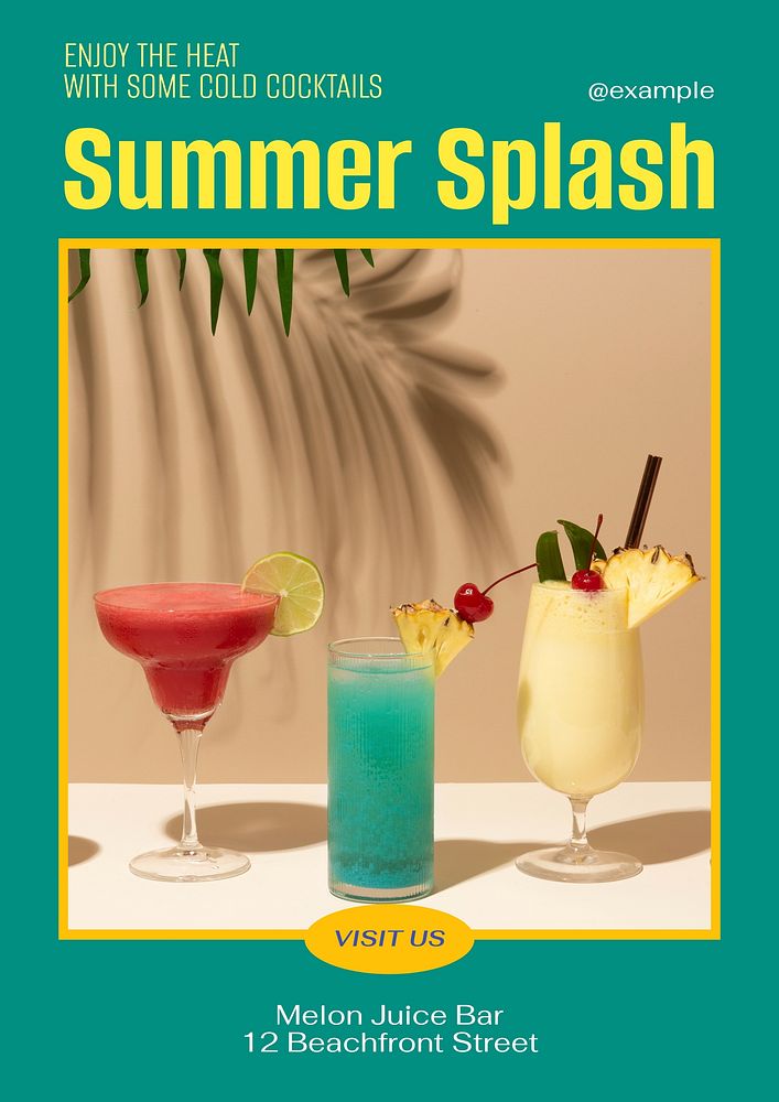 Summer splash  poster template