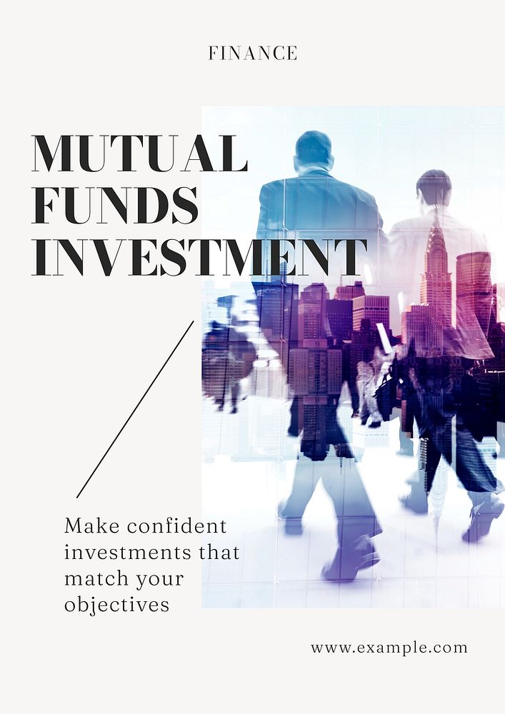 Mutual funds poster template  