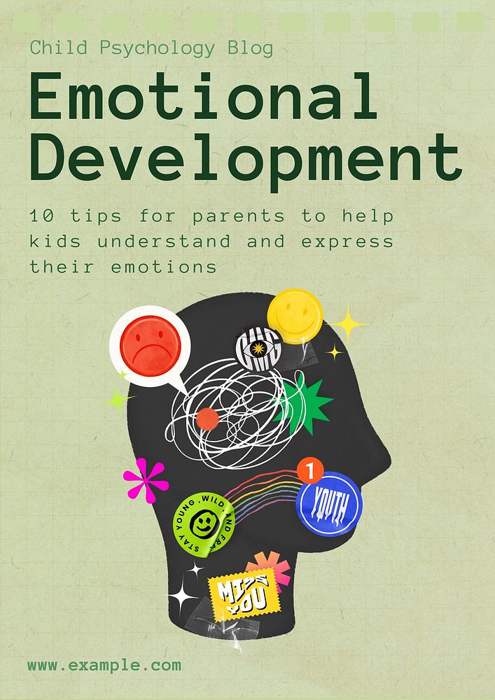 Child psychology  poster template and design