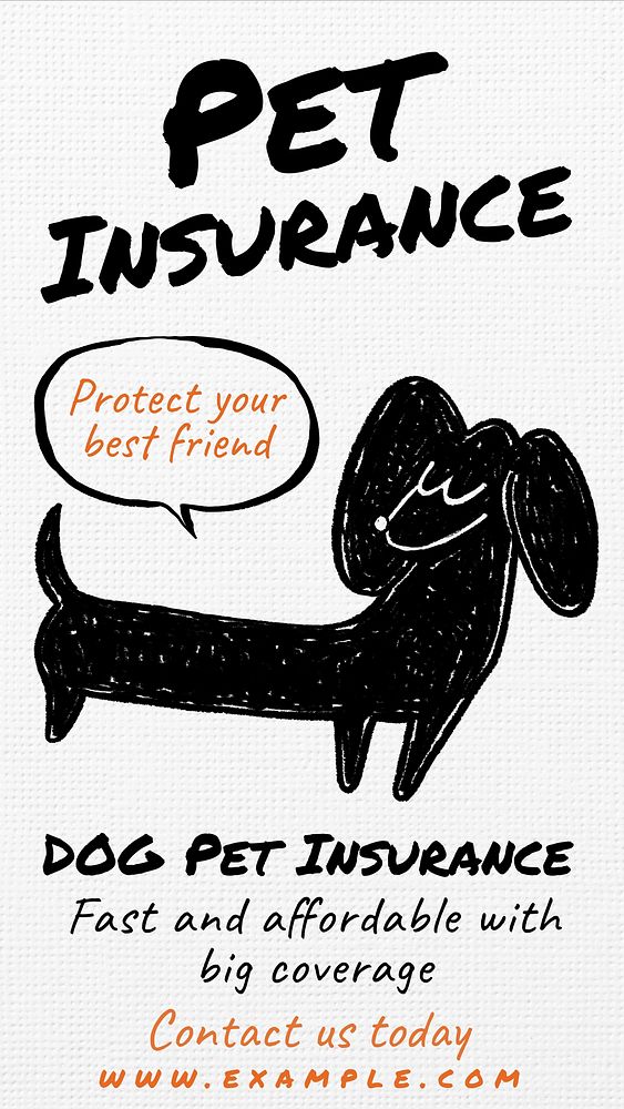 Pet insurance Facebook story template
