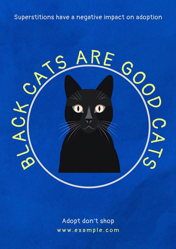 Black cats poster template