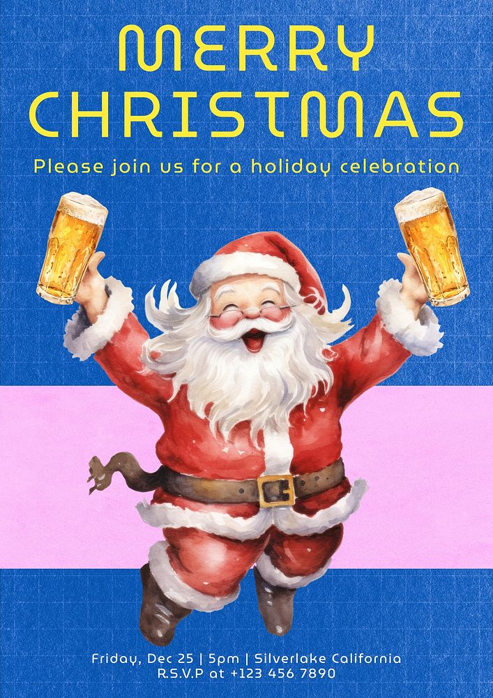 Christmas celebration poster template
