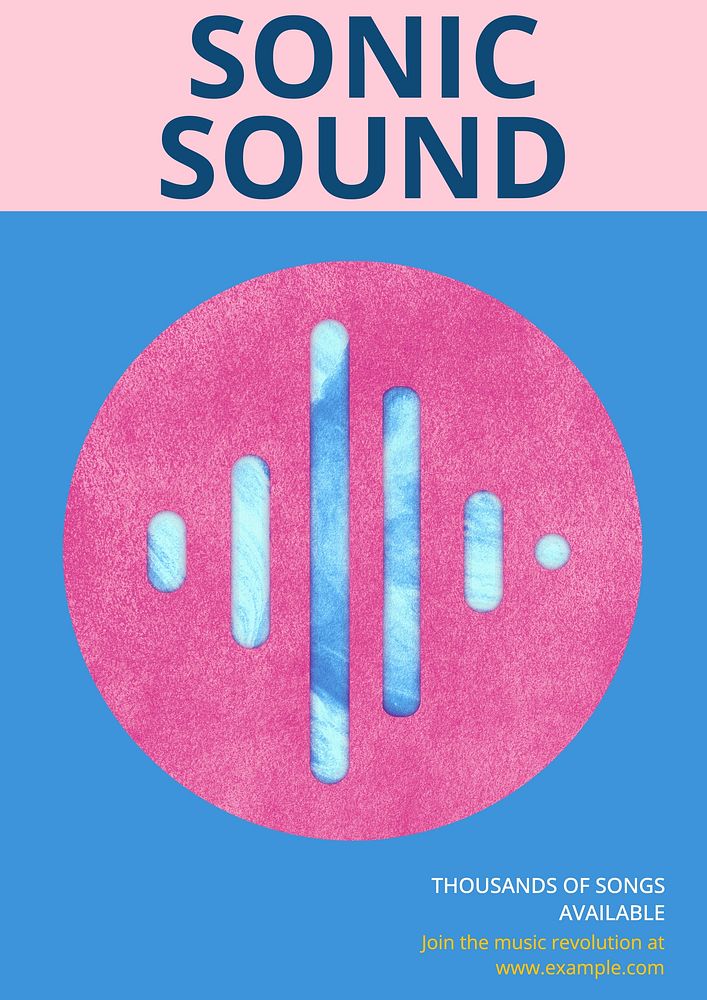 Sonic sound poster template & design