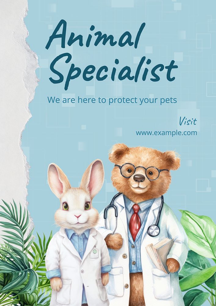 Protect your pets poster template