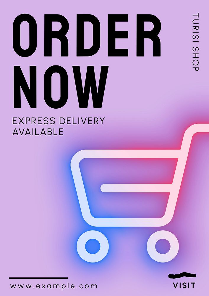 Order now poster template