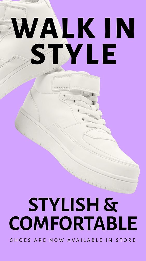 Walking shoes Instagram story template