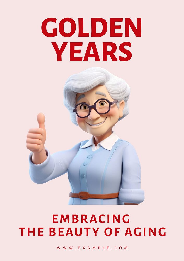 Golden years poster template