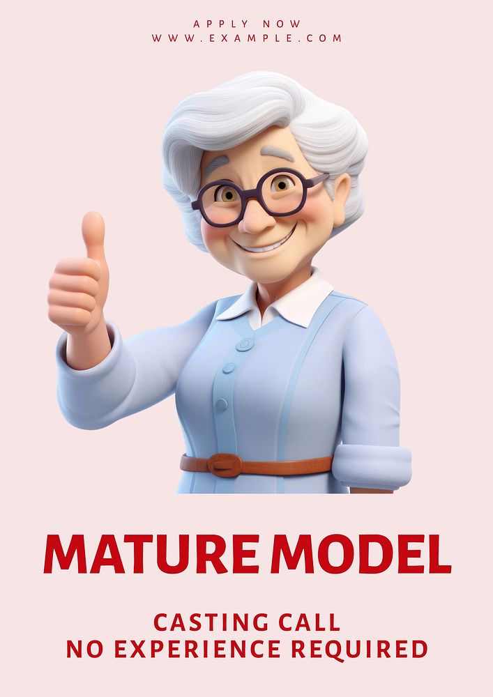 Mature model poster template
