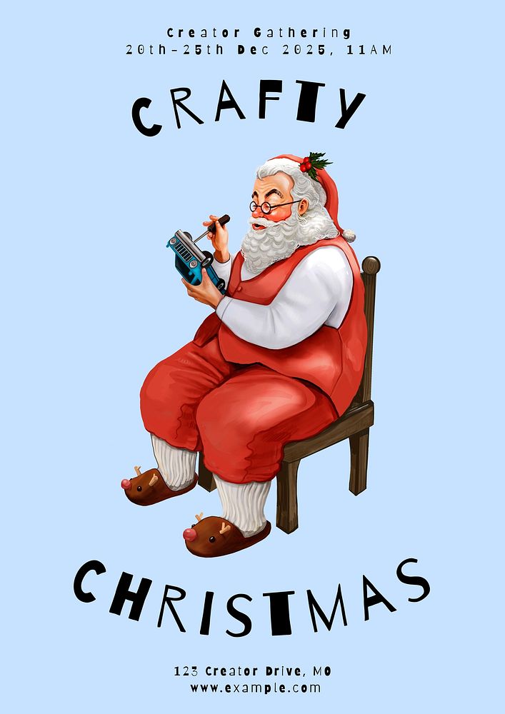Crafty Christmas poster template