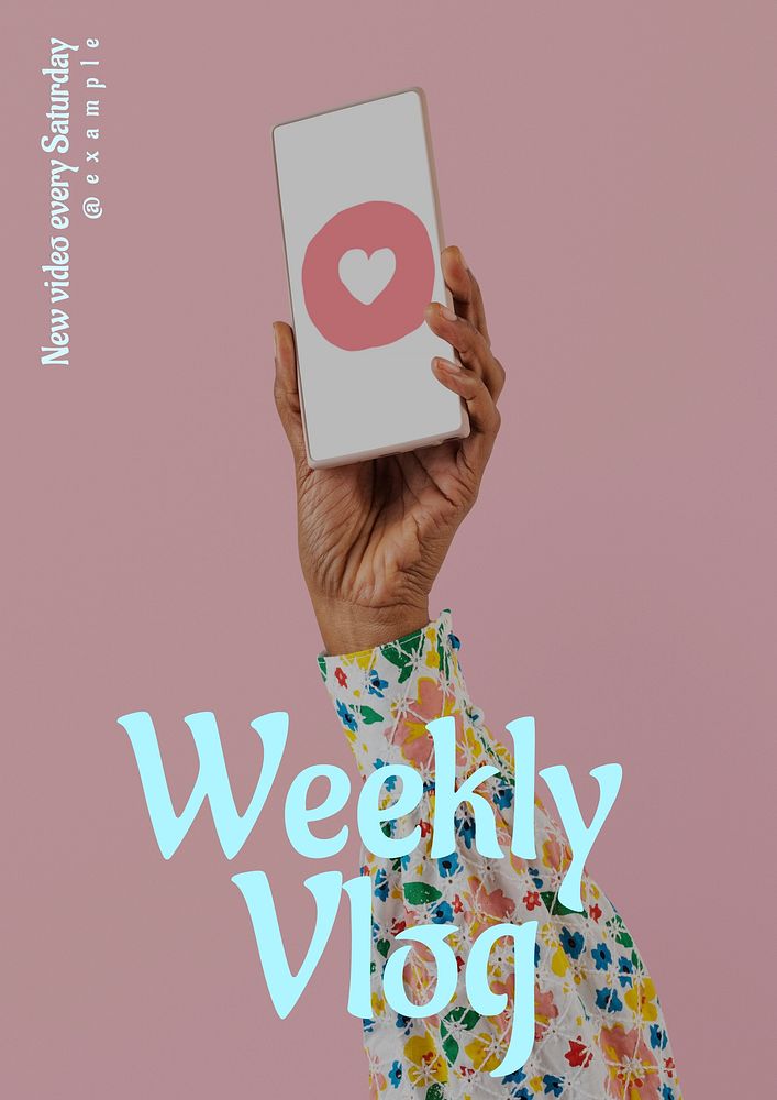 Weekly vlog  poster template and design
