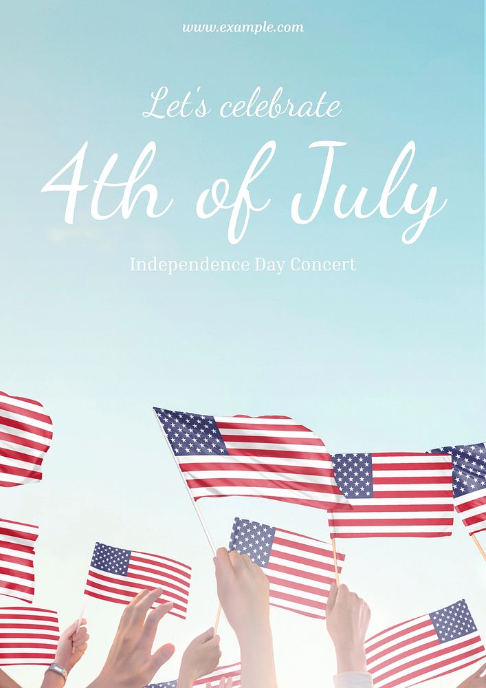 4th of July poster template design