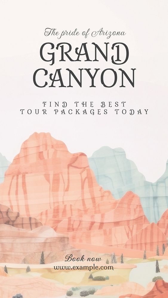 Grand Canyon Instagram story template,  social media design