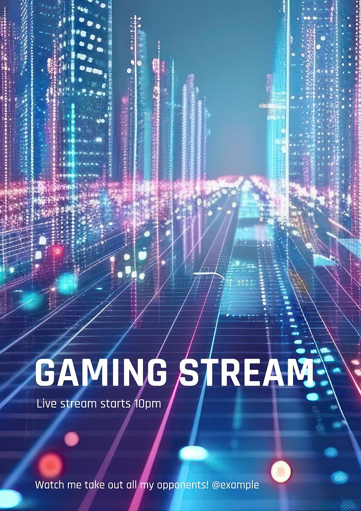 Gaming stream poster template