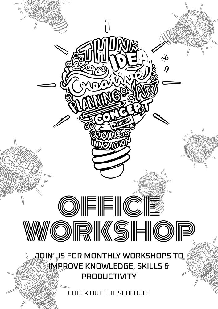 Corporate workshop poster template