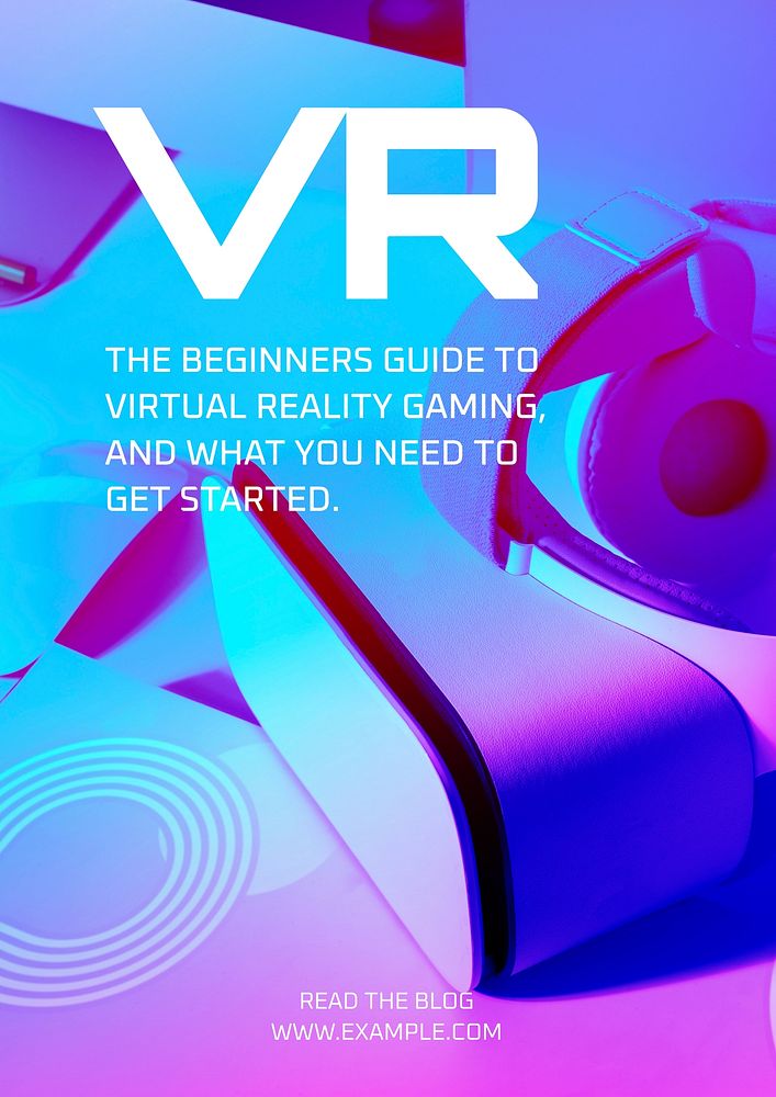 Virtual reality poster template and design
